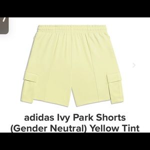 Ivy park Gender Neutral shorts Canary Drip 2